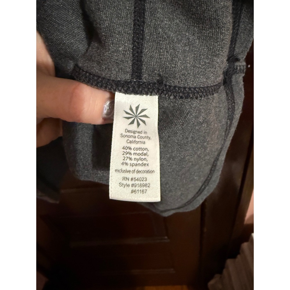 Athleta Womens Gray Short Sleeve Zip Pocket Active Dress Style 918982 Size L - Picture 4 of 5